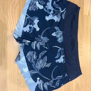 Athleta laser cut running shorts